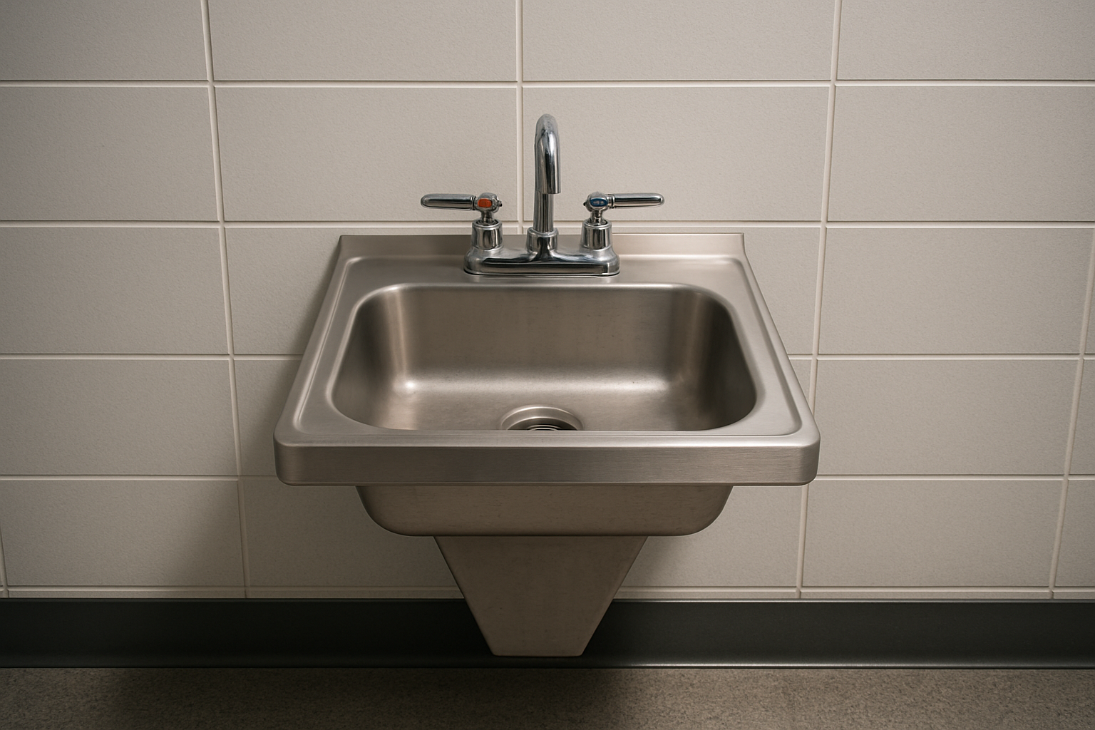 Little used sink in business setting