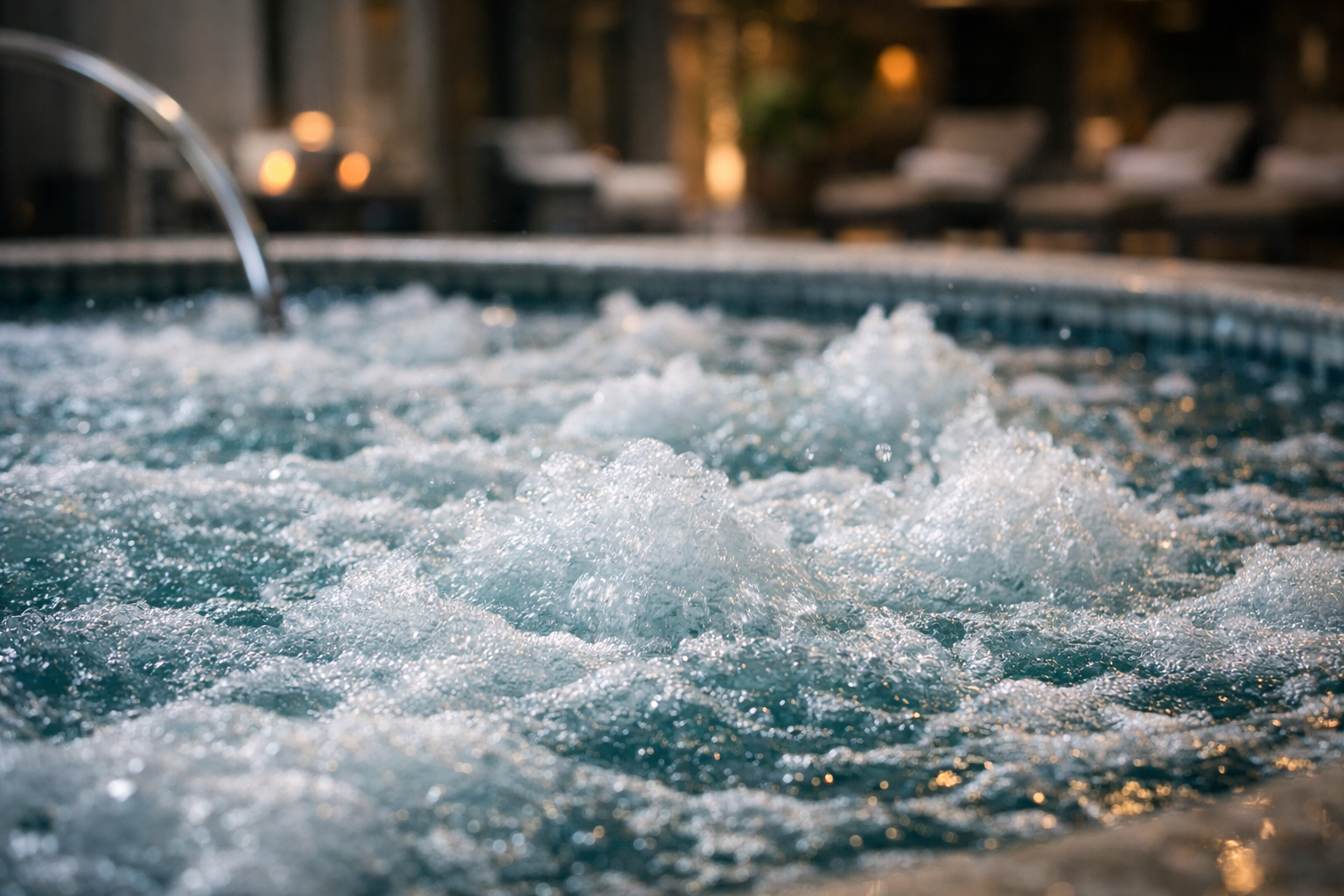 photographic spa pool within hotel setting the focus on the bubbling water and less on the surroundings-1